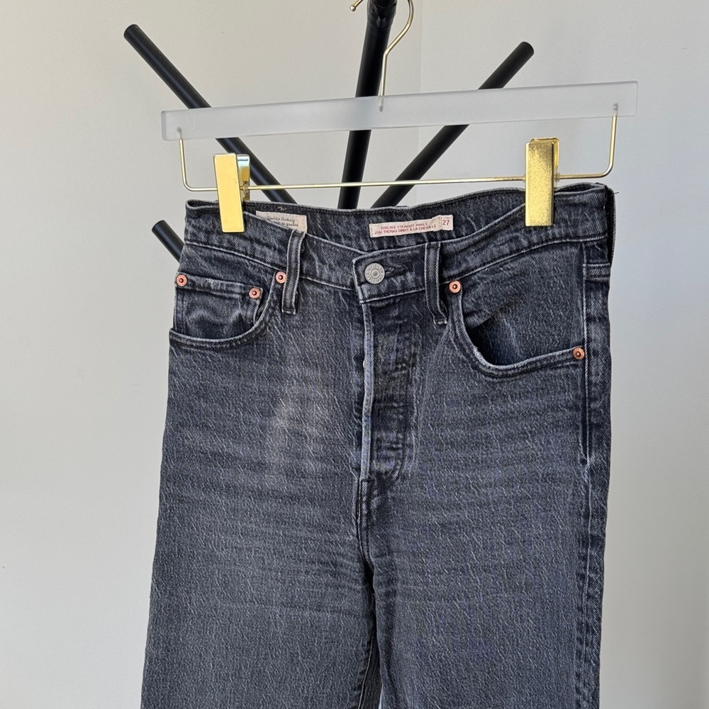 LEVI’S Ribcage Straight Ankle | Grey | Women’s 27 - Picture 3 of 10